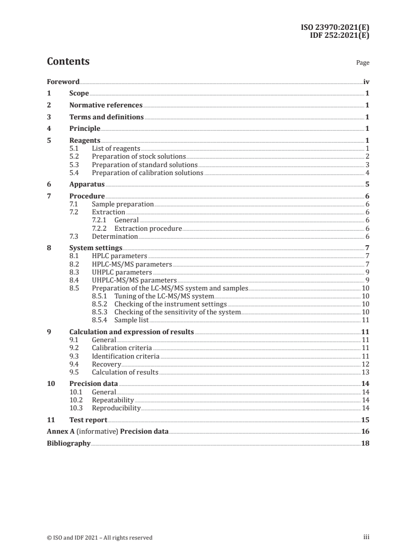 ISO 23970:2021 - Milk, milk products and infant formula — Determination of melamine and cyanuric acid by liquid chromatography and tandem mass spectrometry (LC-MS/MS)
Released:9/16/2021