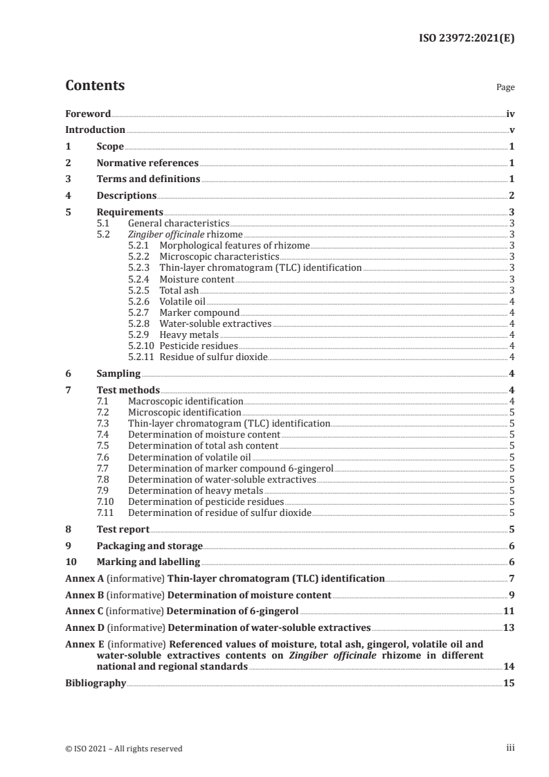 ISO 23972:2021 - Traditional Chinese medicine — Zingiber officinale rhizome
Released:10/22/2021