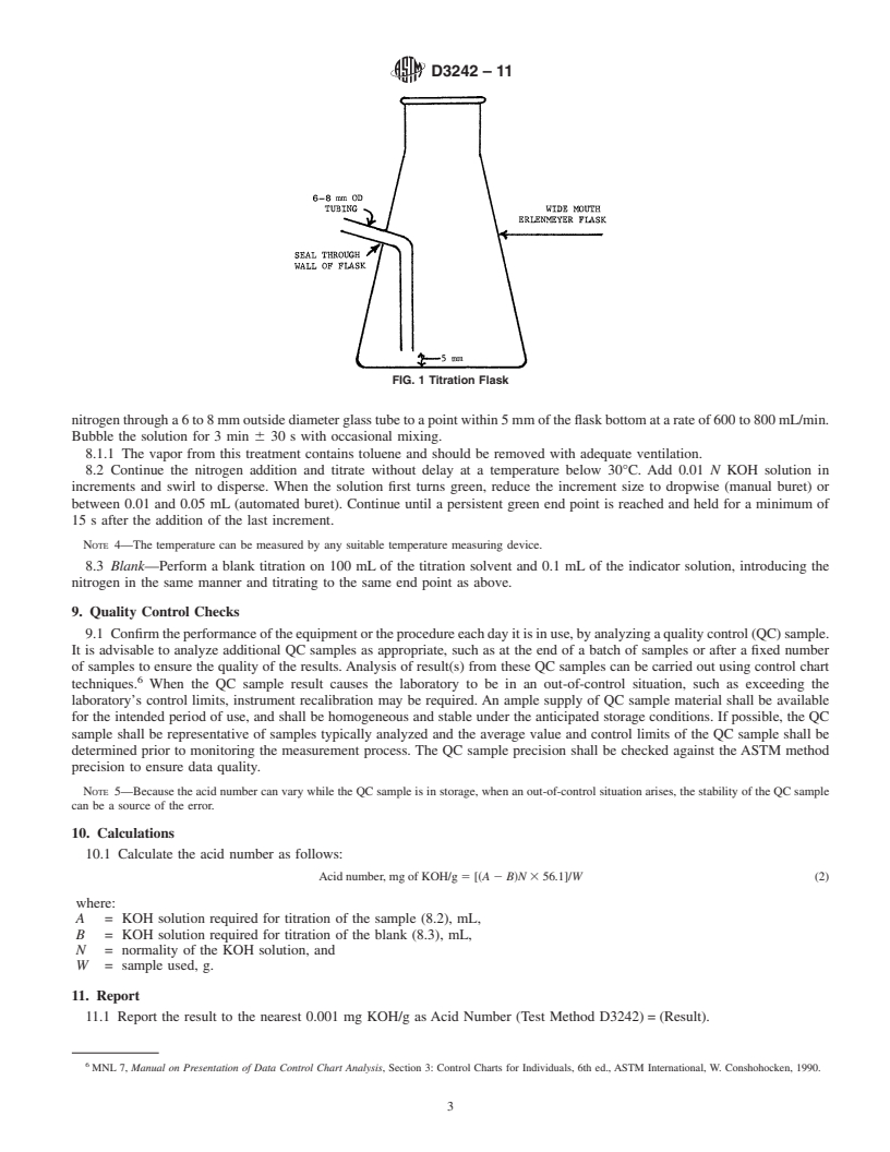 REDLINE ASTM D3242-11 - Standard Test Method for Acidity in Aviation Turbine Fuel