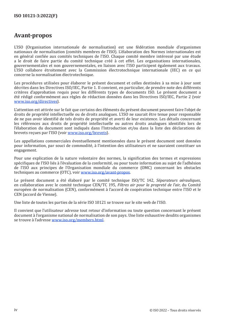 ISO 10121-3:2022 ISO 10121-3:2022 - Test methods for assessing the performance of gas-phase air cleaning media and devices for general ventilation — Part 3: Classification system for GPACDs applied to treatment of outdoor air
Released:4. 10. 2022 - Page 4 preview