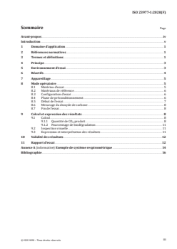 ISO 23977-1:2020 - Plastiques — Détermination de la biodégradation aérobie des matériaux plastiques exposés à l'eau de mer — Partie 1: Méthode par analyse du dioxyde de carbone libéré
Released:11/30/2021 - Page 3 preview