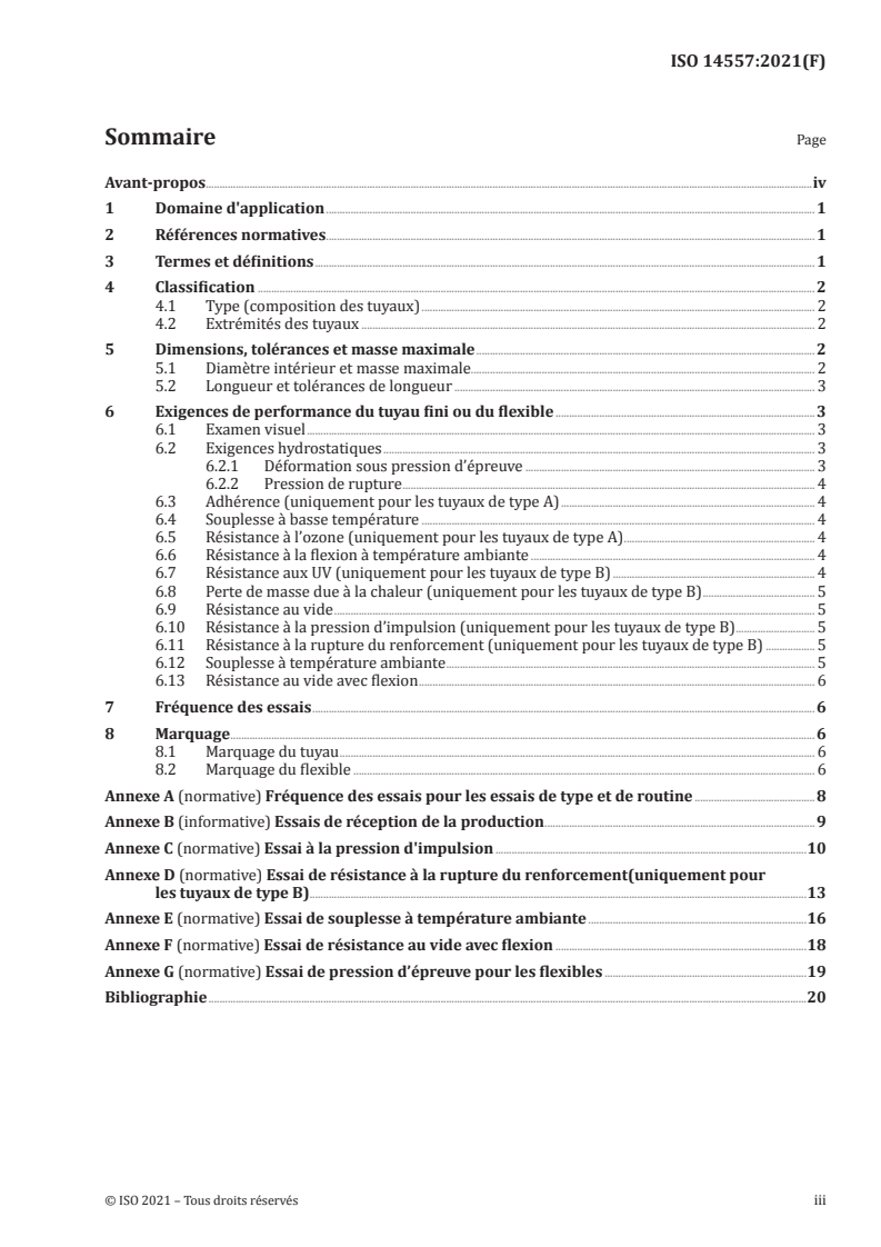 ISO 14557:2021 - Tuyaux de lutte contre l'incendie — Tuyaux d'aspiration et flexibles en caoutchouc et en plastique
Released:4/16/2021
