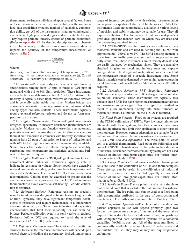 ASTM E2593-11e1 - Standard Guide for Accuracy Verification of Industrial Platinum Resistance Thermometers