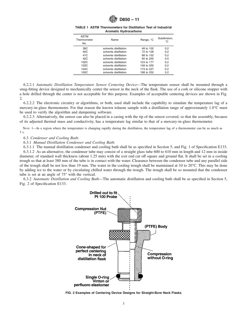 REDLINE ASTM D850-11 - Standard Test Method for Distillation of Industrial Aromatic Hydrocarbons and Related Materials