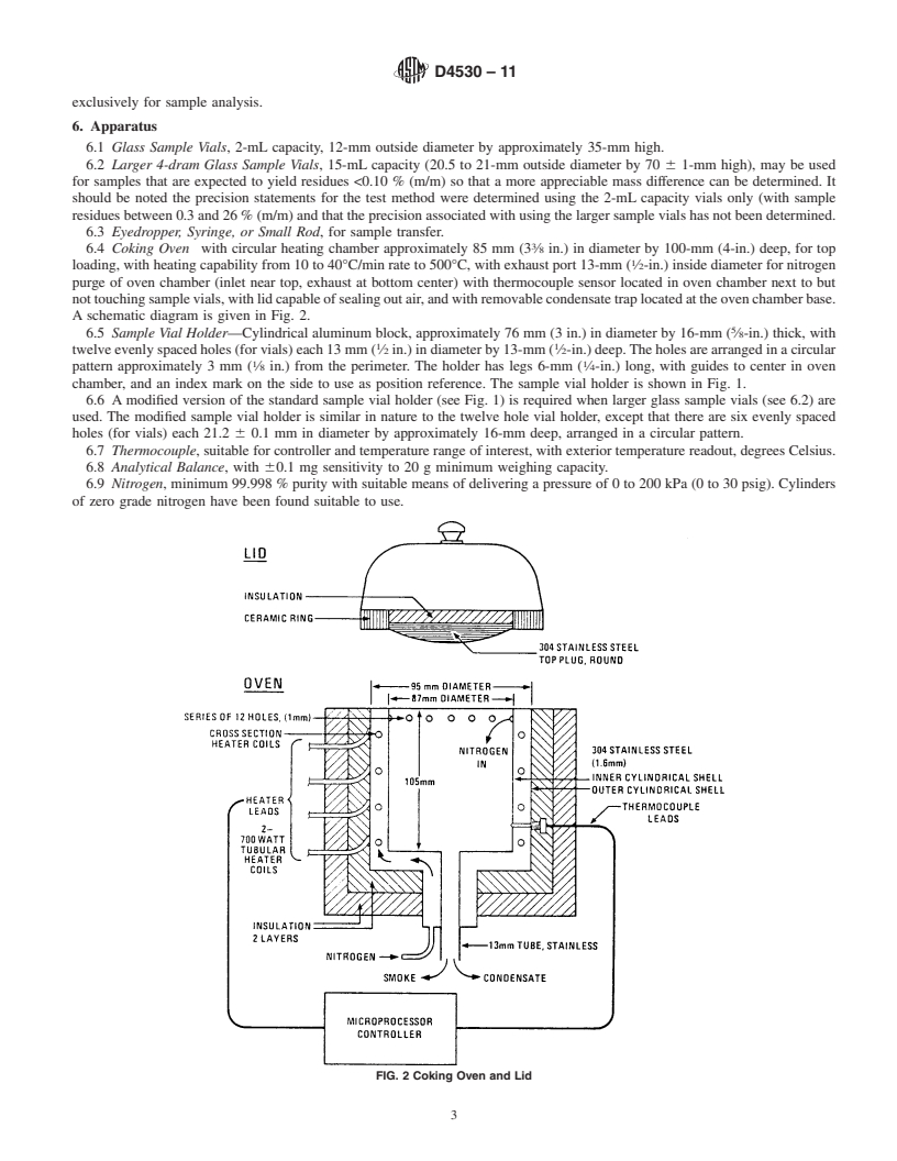 REDLINE ASTM D4530-11 - Standard Test Method for Determination of Carbon Residue (Micro Method)