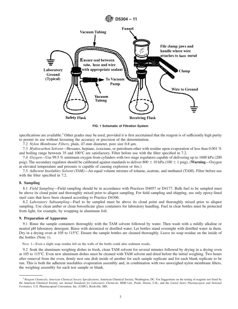 REDLINE ASTM D5304-11 - Standard Test Method for Assessing Middle Distillate Fuel Storage Stability by Oxygen Overpressure