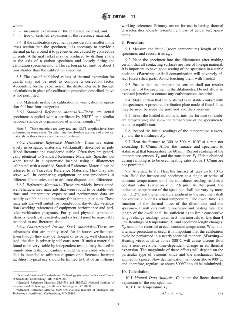 ASTM D6745-11 - Standard Test Method for Linear Thermal Expansion of Electrode Carbons