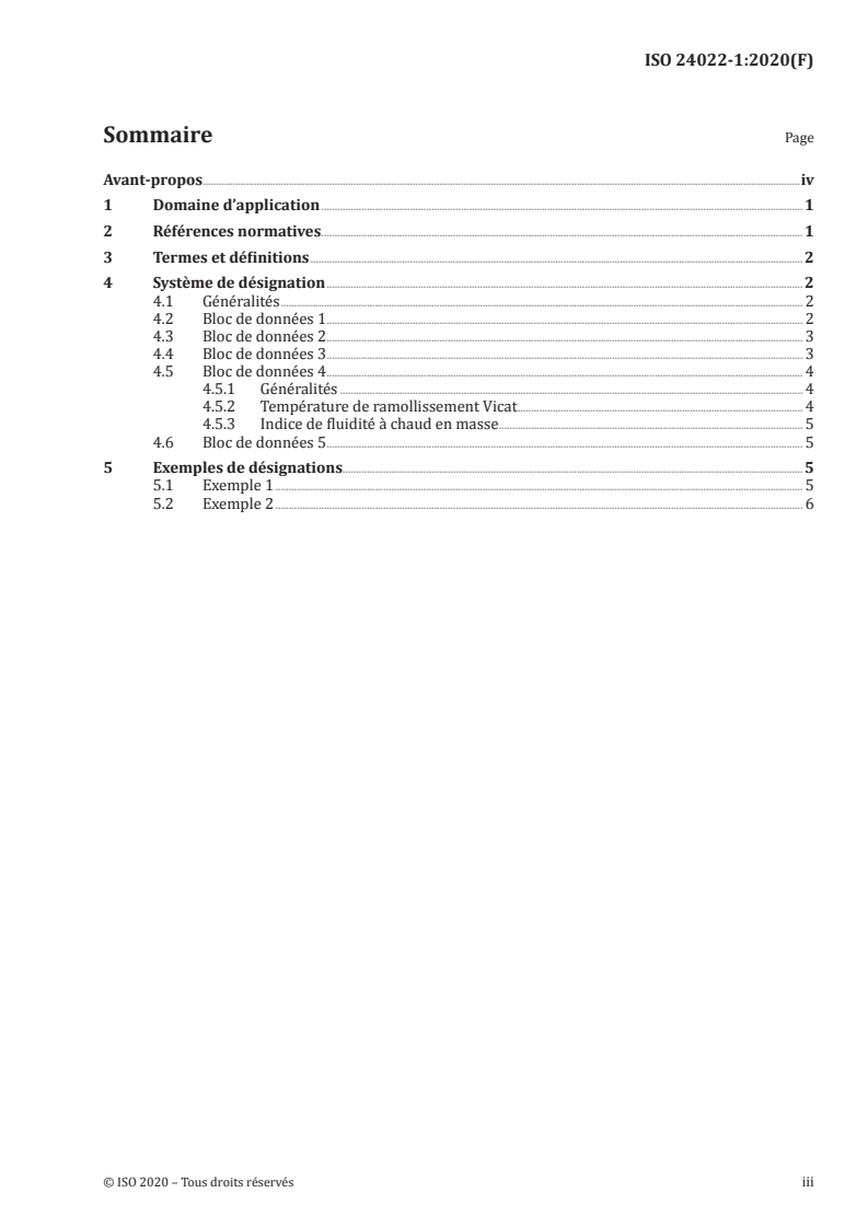 ISO 24022-1:2020 ISO 24022-1:2020 - Plastiques — Matériaux à base de polystyrène (PS) pour moulage et extrusion — Partie 1: Système de désignation et base de spécifications
Released:8/25/2020