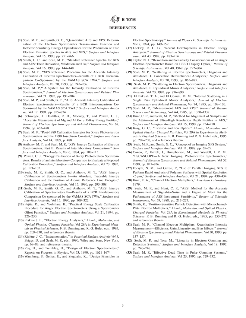 ASTM E1016-96(2002) - Standard Guide for Literature Describing Properties of Electrostatic Electron Spectrometers