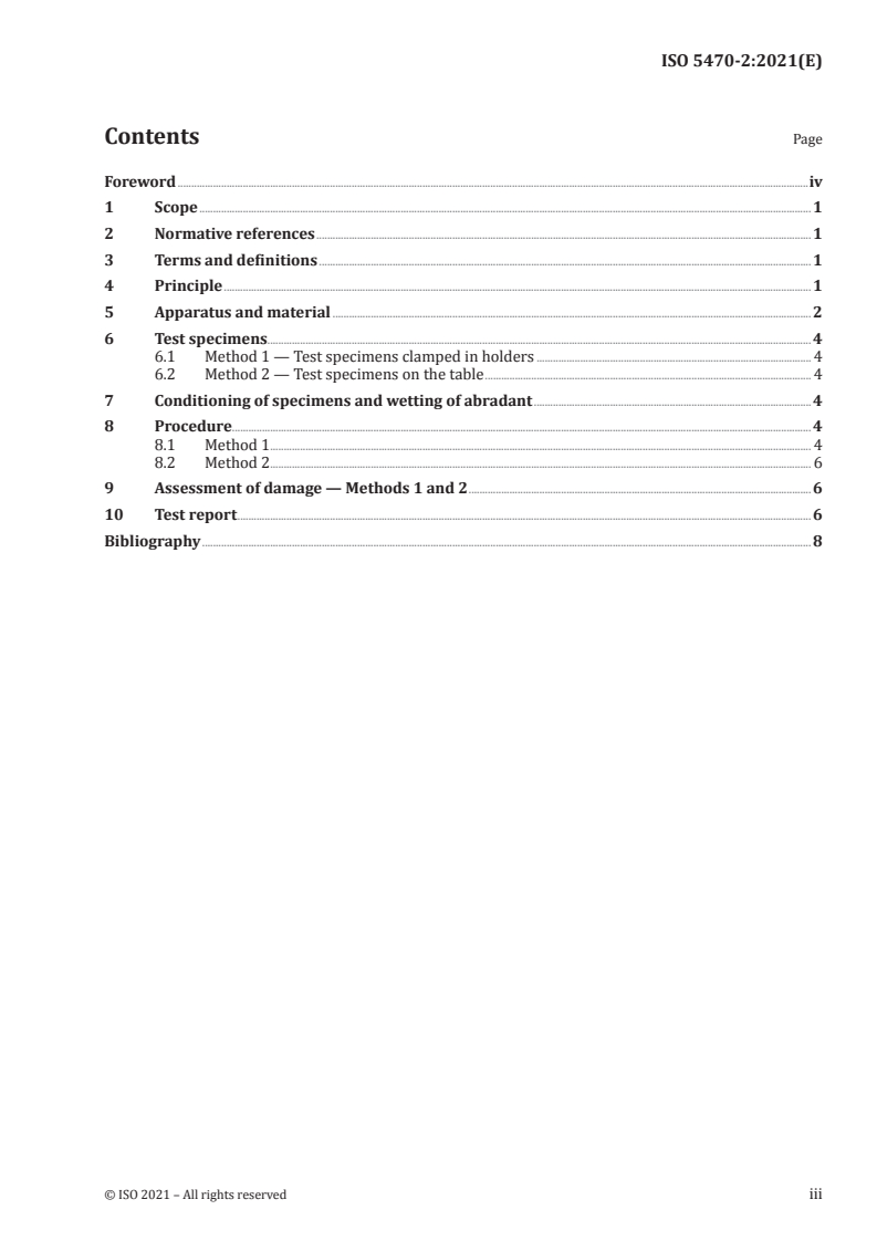 ISO 5470-2:2021 - Rubber- or plastics-coated fabrics — Determination of abrasion resistance — Part 2: Martindale abrader
Released:8/23/2021