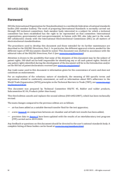 ISO 6452:2021 ISO 6452:2021 - Rubber- or plastics-coated fabrics — Determination of fogging characteristics of trim materials in the interior of automobiles
Released:5/31/2021 - Page 4 preview