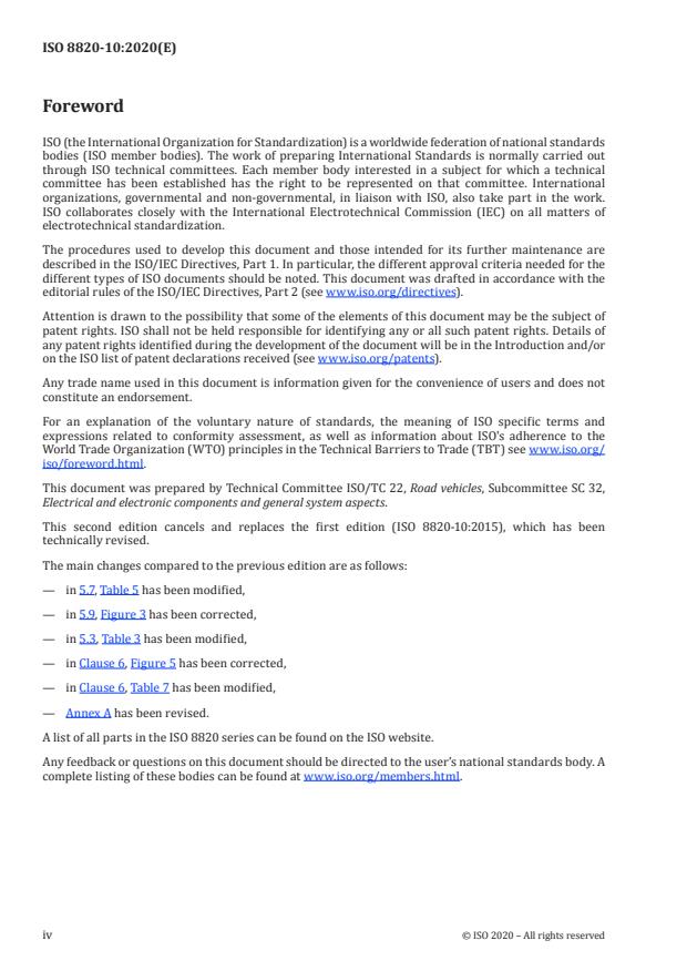 ISO 8820-10:2020 ISO 8820-10:2020 - Road vehicles -- Fuse-links - Page 4 preview