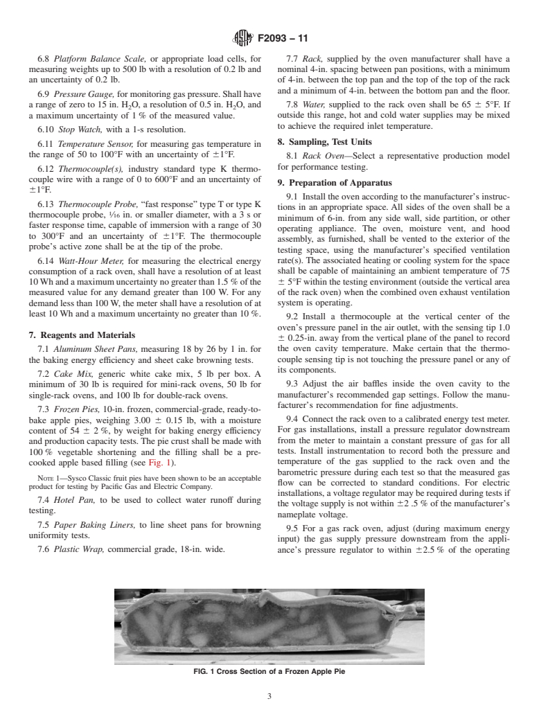 ASTM F2093-11 - Standard Test Method for Performance of Rack Ovens