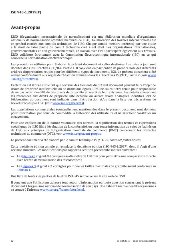 ISO 945-1:2019 ISO 945-1:2019 - Microstructure des fontes - Page 4 preview