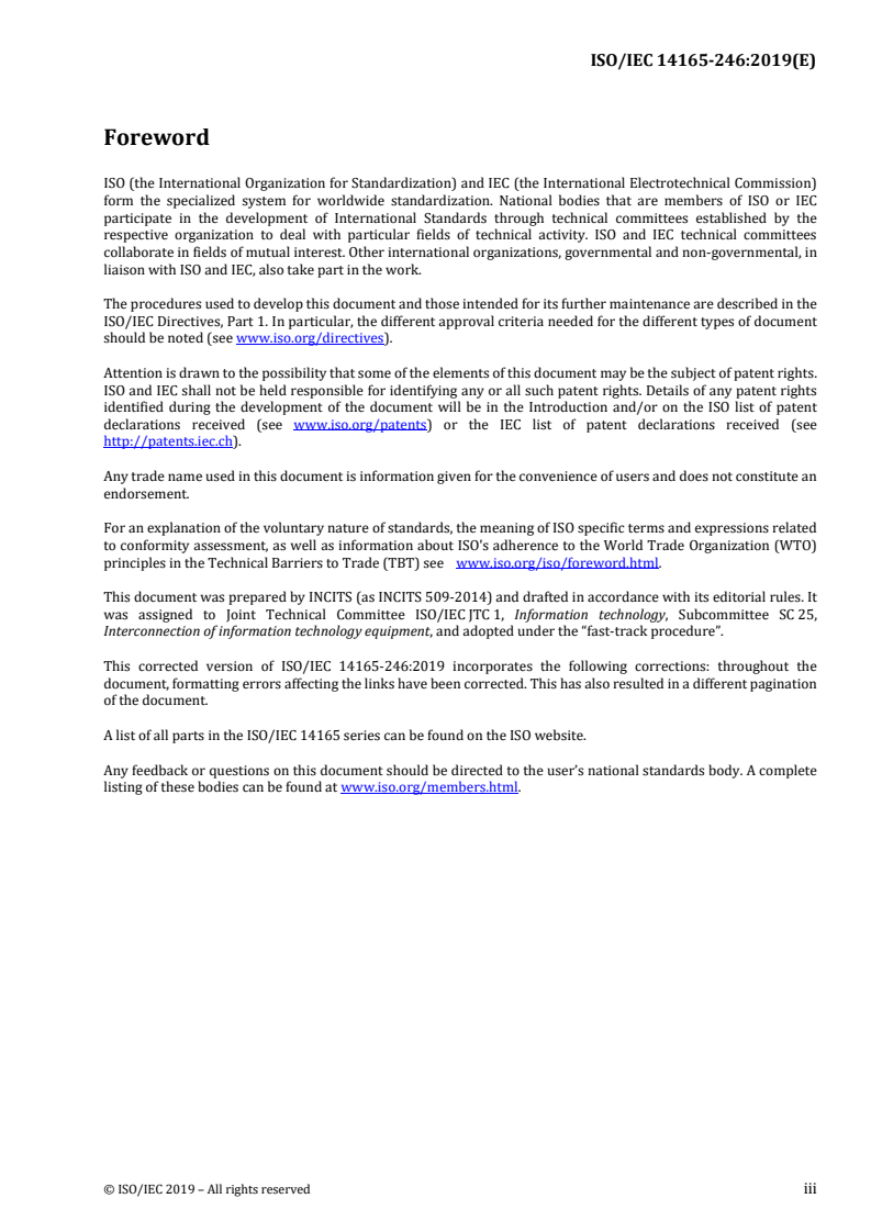 ISO/IEC 14165-246:2019 - Information technology — Fibre channel — Part 246: Backbone — 6 (FC-BB-6)
Released:1/9/2020