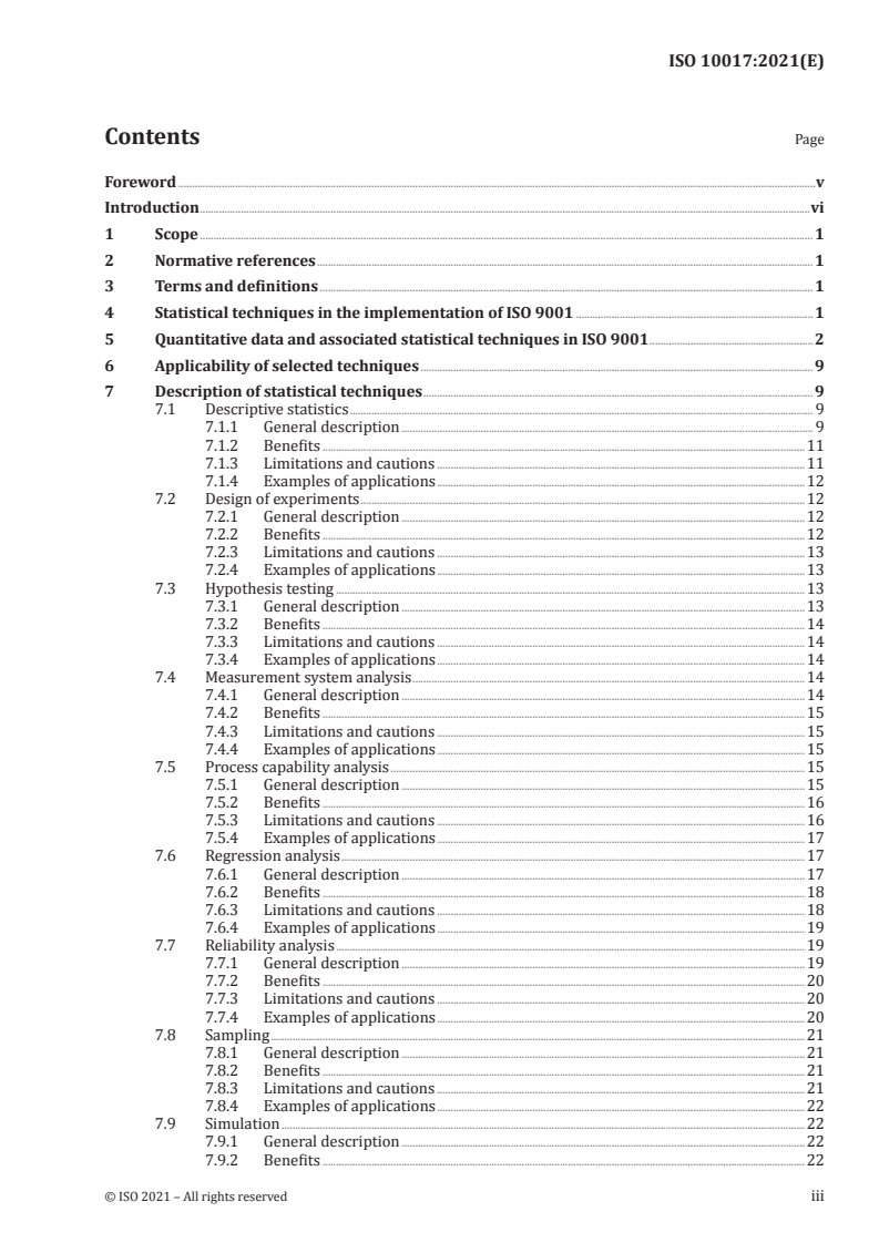 ISO 10017:2021 - Quality management — Guidance on statistical techniques for ISO 9001:2015
Released:7/9/2021