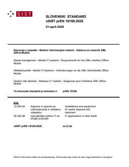 prEN 18158:2025 - BARVE - Page 1 preview