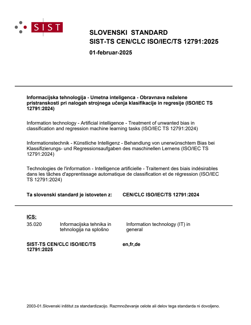 TS CEN/CLC ISO/IEC/TS 12791:2025