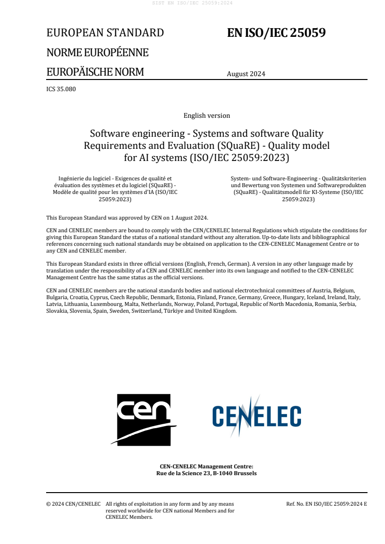 EN ISO/IEC 25059:2024