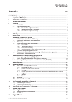 ISO 21543:2020 ISO 21543:2020 - Lait et produits laitiers — Lignes directrices pour l'application de la spectrométrie dans le proche infrarouge
Released:10/6/2020 - Page 3 preview