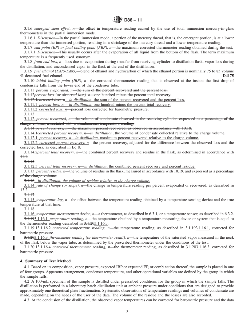 REDLINE ASTM D86-11 - Standard Test Method for Distillation of Petroleum Products at Atmospheric Pressure