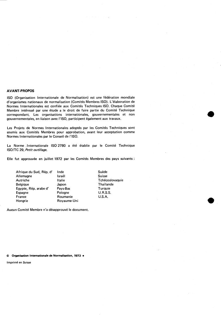ISO 2780:1973 ISO 2780:1973 - Milling cutters with tenon drive — Interchangeability dimensions with cutter arbors — Metric series
Released:2/1/1973 - Page 2 preview
