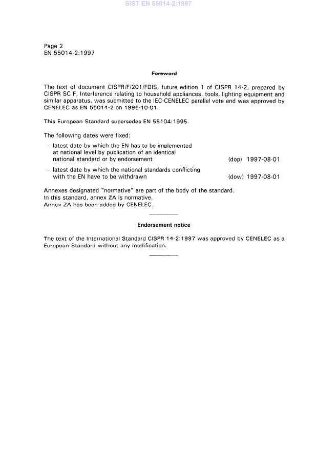 EN 55014-2:1997 EN 55014-2:1997 - Page 4 preview