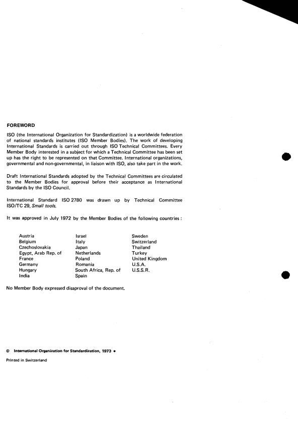 ISO 2780:1973 ISO 2780:1973 - Milling cutters with tenon drive -- Interchangeability dimensions with cutter arbors -- Metric series - Page 2 preview