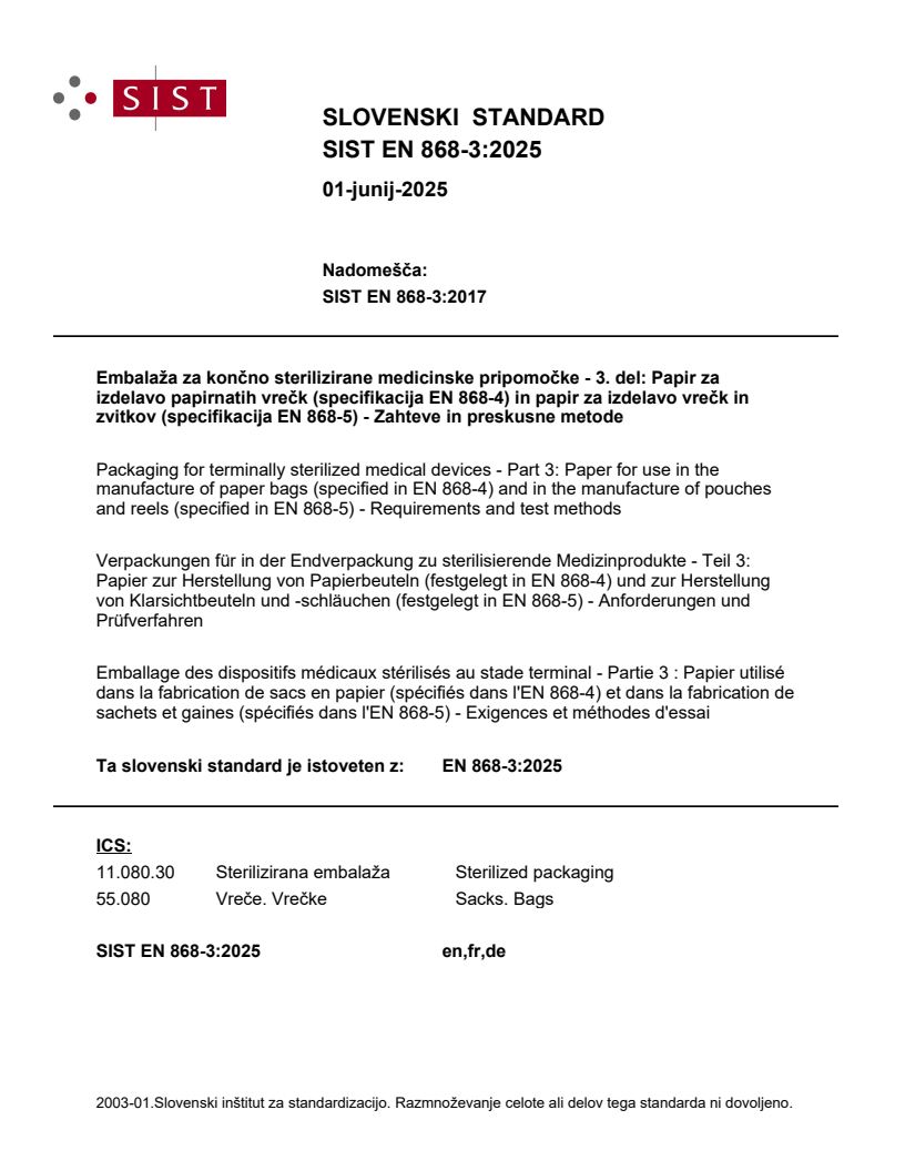 EN 868-3:2025