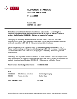 SIST EN 868-3:2025 - Page 1 preview