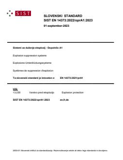 SIST EN 14373:2022/kprA1:2024 SIST EN 14373:2022/oprA1:2023 - Page 1 preview
