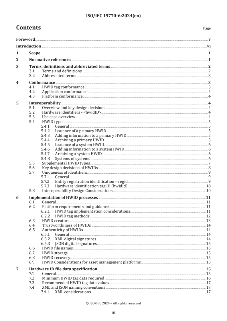 ISO/IEC 19770-6:2024 - Information technology — IT asset management — Part 6: Hardware identification tag
Released:26. 01. 2024