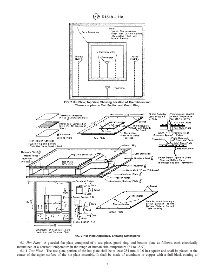 REDLINE ASTM D1518-11a - Standard Test Method for  Thermal Resistance of Batting Systems Using a Hot Plate