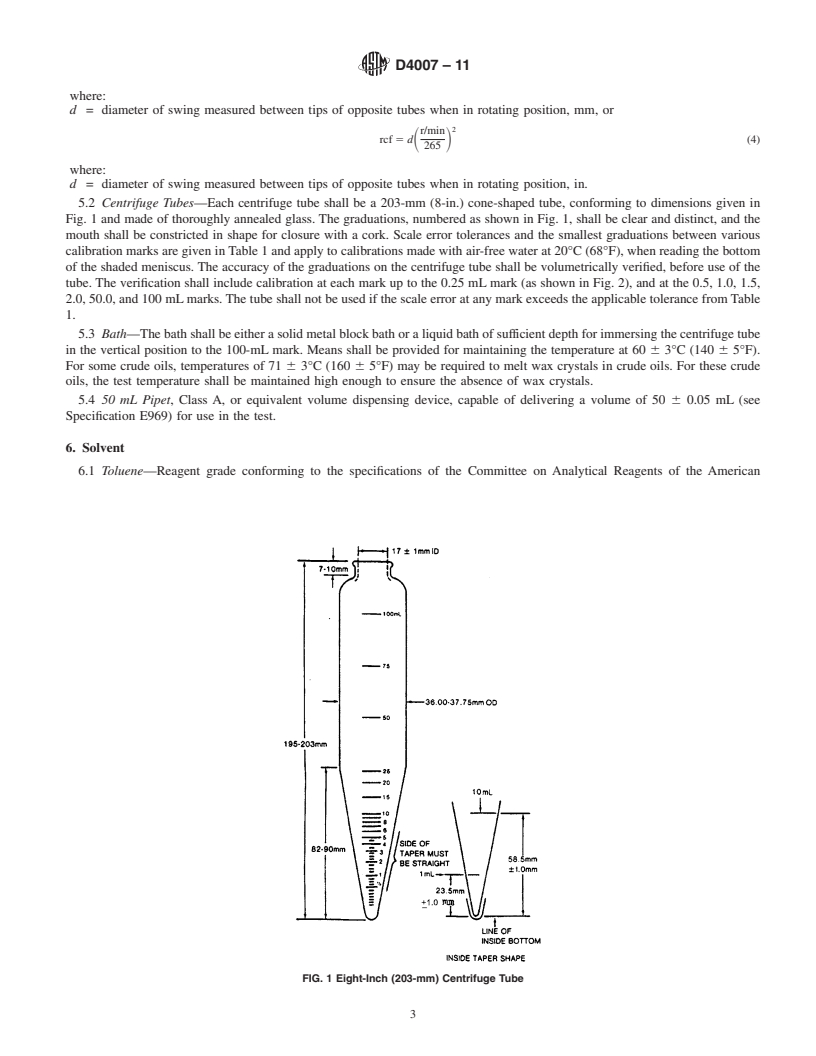 REDLINE ASTM D4007-11 - Standard Test Method for Water and Sediment in Crude Oil by the Centrifuge Method (Laboratory Procedure)