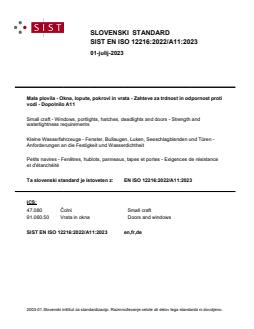 SIST EN ISO 12216:2022/A11:2023 - Page 1 preview