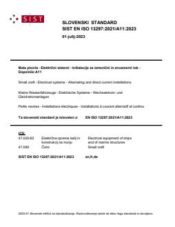 EN ISO 13297:2021/A11:2023 - Page 1 preview