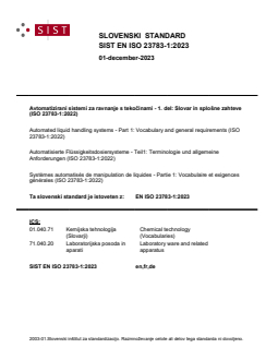 SIST EN ISO 23783-1:2023 - Page 1 preview