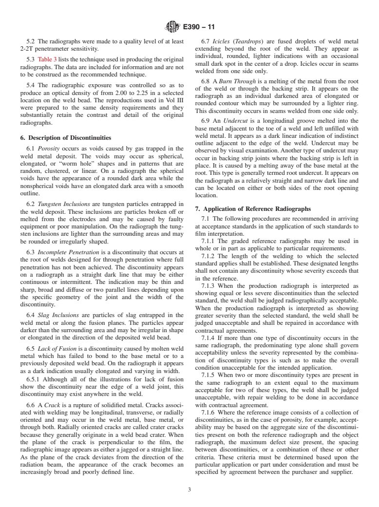 ASTM E390-11 - Standard Reference Radiographs for Steel Fusion Welds