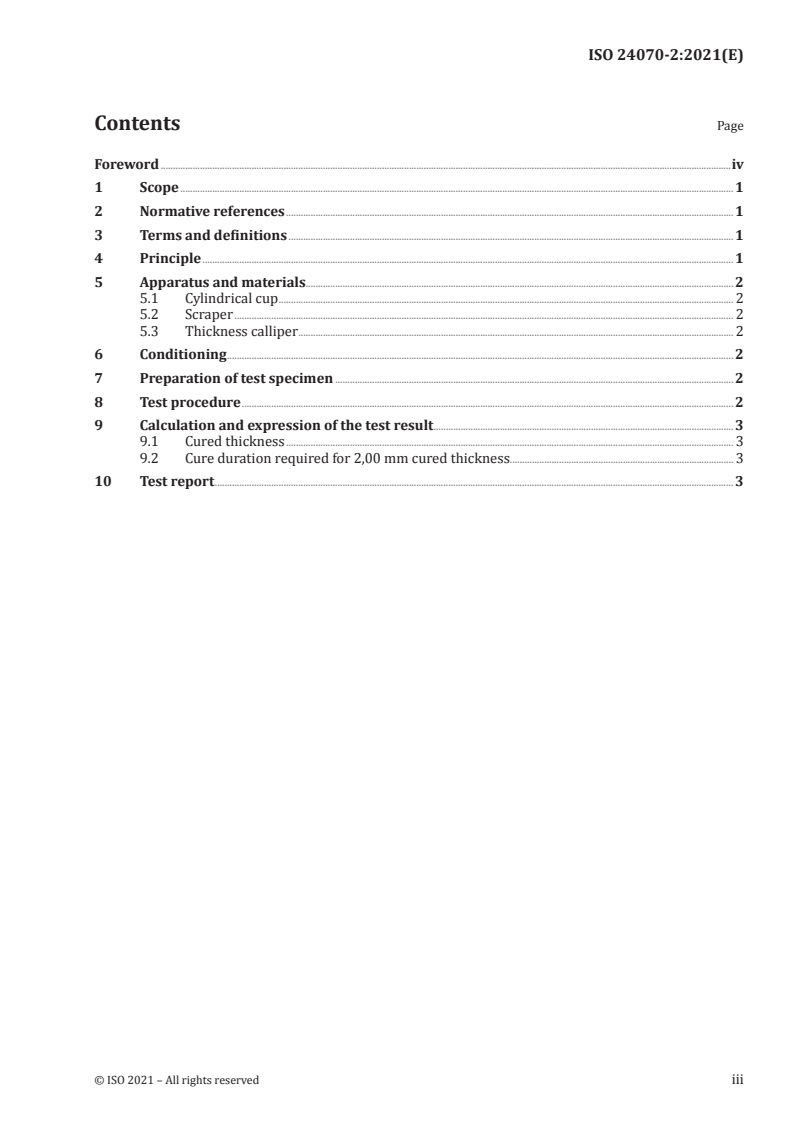 ISO 24070-2:2021 - Building and civil engineering sealants — Determination of cured thickness of one-component sealant — Part 2: Cylindrical cup test method
Released:4/29/2021