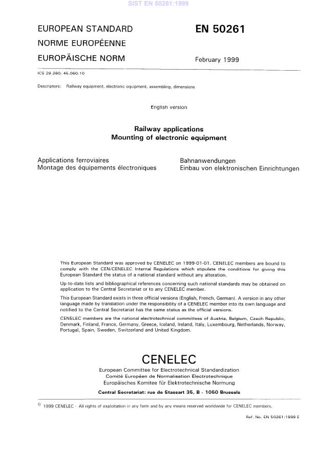 EN 50261:1999