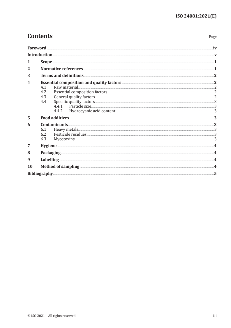 ISO 24081:2021 - Ground cassava leaves (Isombe) — Specification
Released:1/22/2021