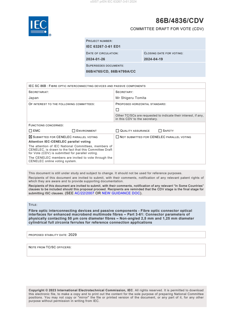 prEN IEC 63267-3-61:2024 - BARVE