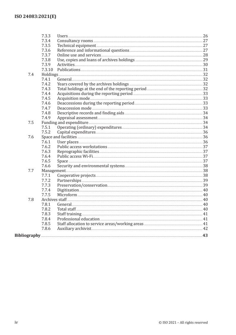 ISO 24083:2021 ISO 24083:2021 - Information and documentation — International archives statistics
Released:5/4/2021 - Page 4 preview