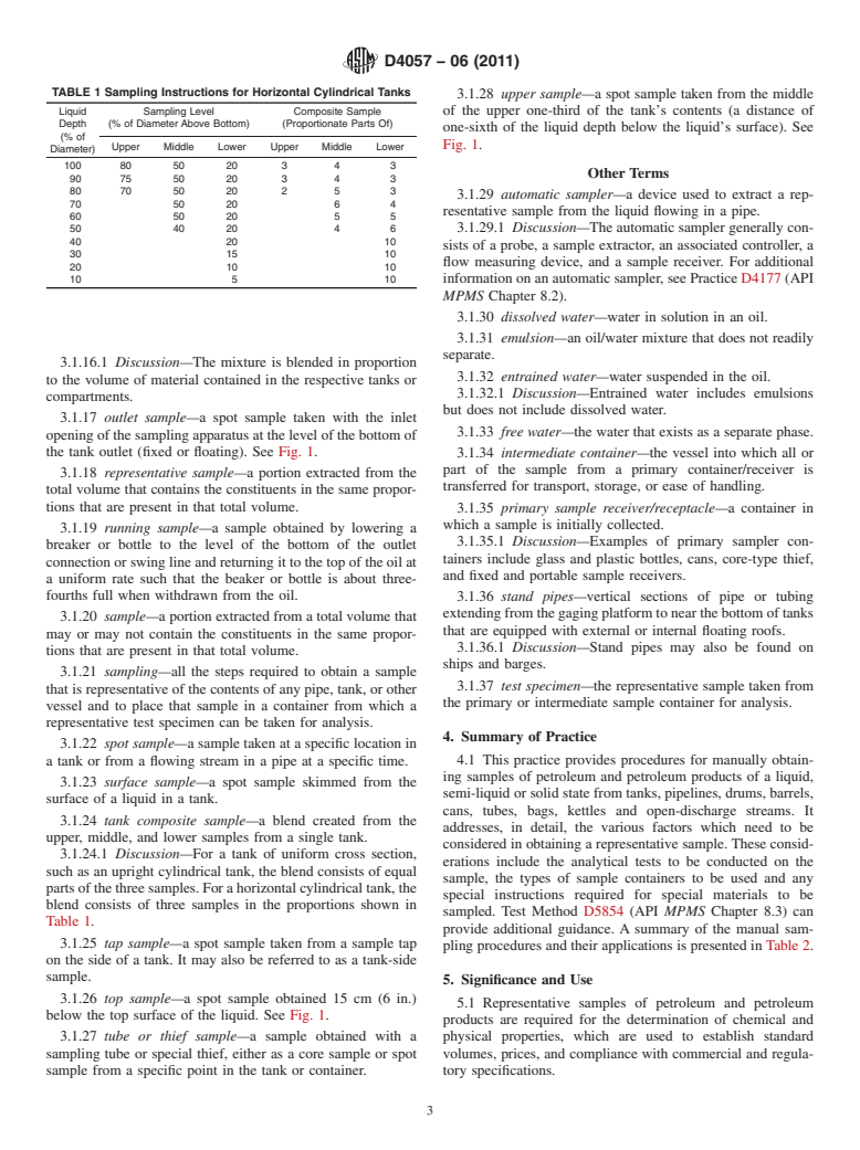 ASTM D4057-06(2011) - Standard Practice for Manual Sampling of Petroleum and Petroleum Products