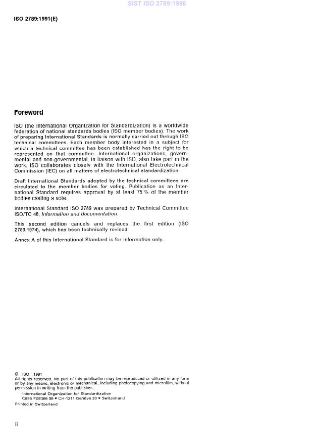 ISO 2789:1991 ISO 2789:1996 - Page 4 preview