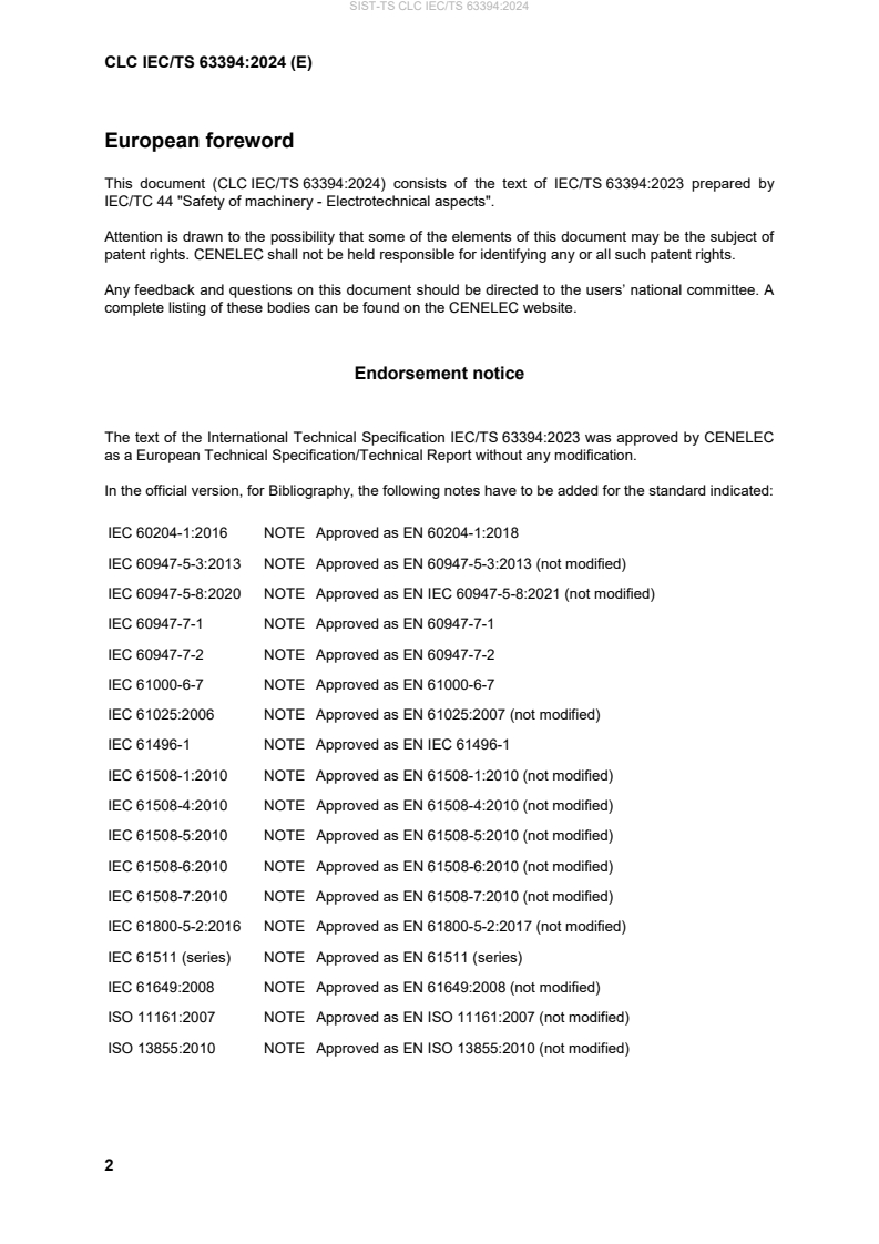 SIST-TS CLC IEC/TS 63394:2024 SIST-TS CLC IEC/TS 63394:2024 - BARVE - Page 4 preview