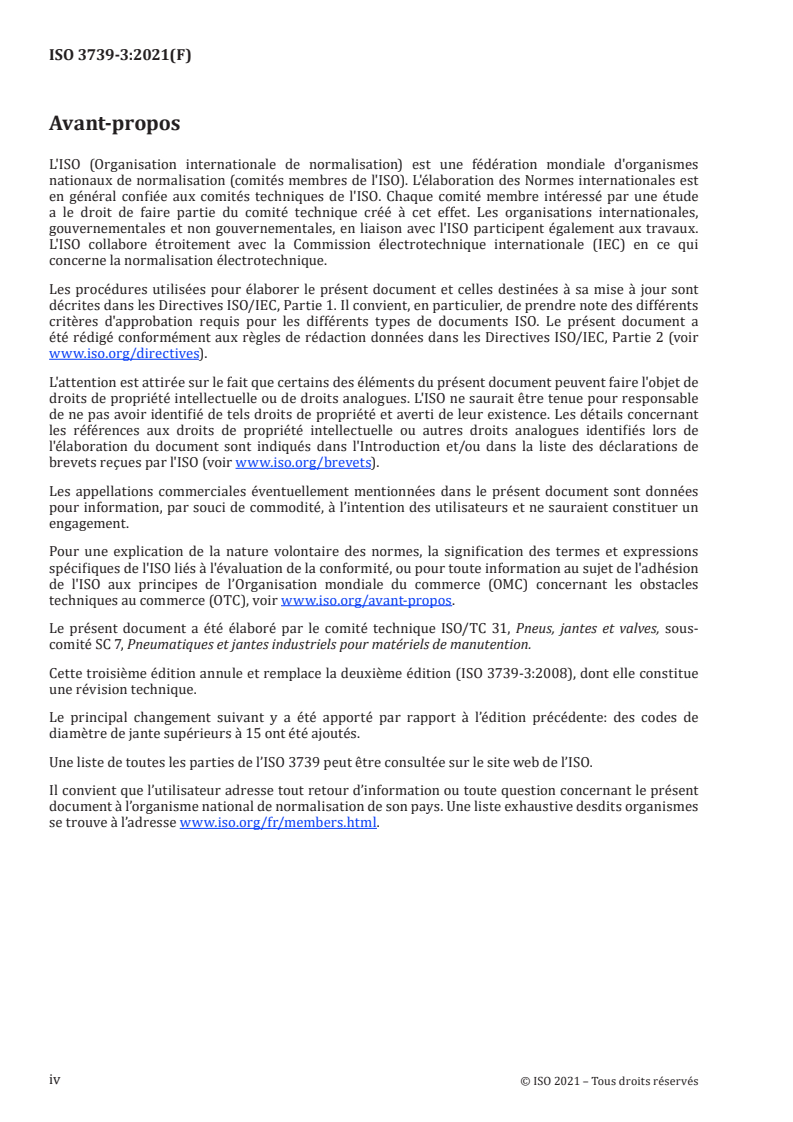 ISO 3739-3:2021 ISO 3739-3:2021 - Pneumatiques et jantes industriels pour matériel de manutention — Partie 3: Jantes
Released:10/25/2021 - Page 4 preview
