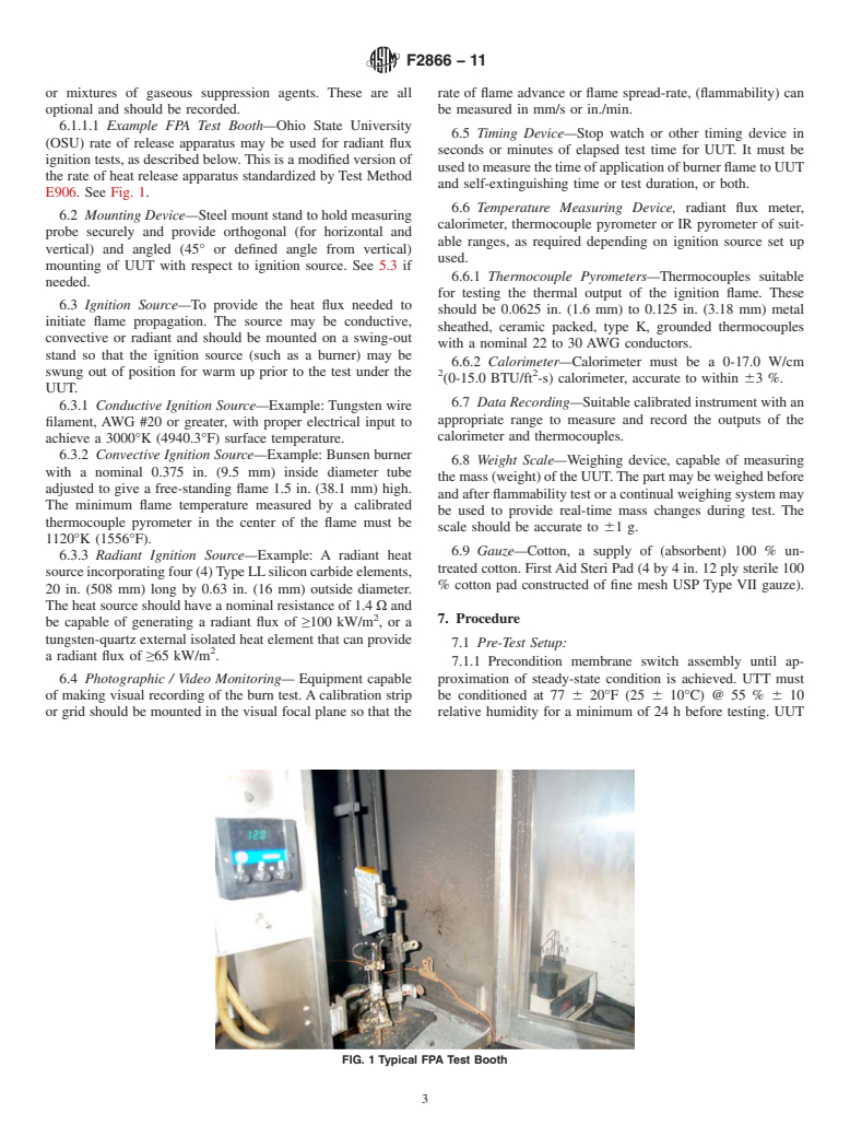 ASTM F2866-11 - Standard Test Method for Flammability of a Membrane Switch in Defined Assembly