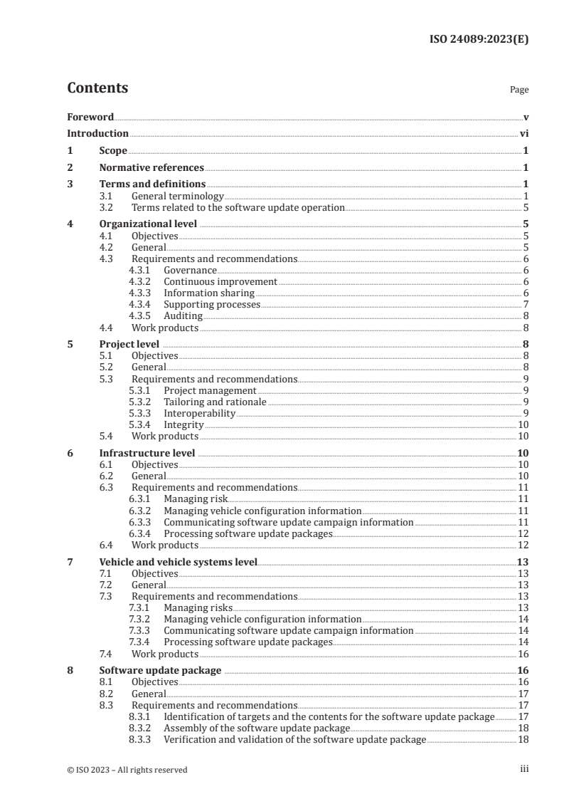 ISO 24089:2023 ISO 24089:2023 - Road vehicles — Software update engineering
Released:2/8/2023 - Page 3 preview