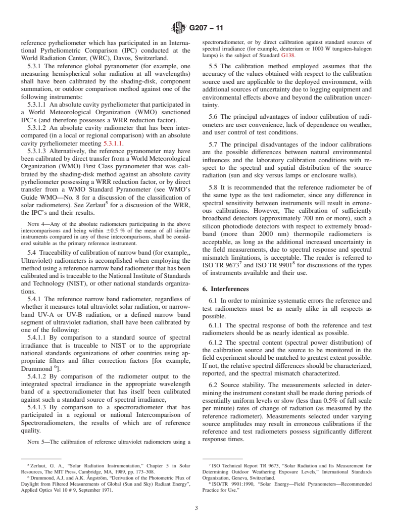 ASTM G207-11 - Standard Test Method for Indoor Transfer of Calibration from Reference to Field Pyranometers